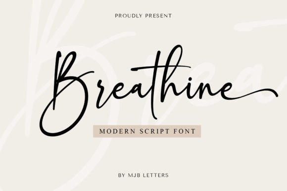 Breathine: A Magical Script Font for Elegant Creations