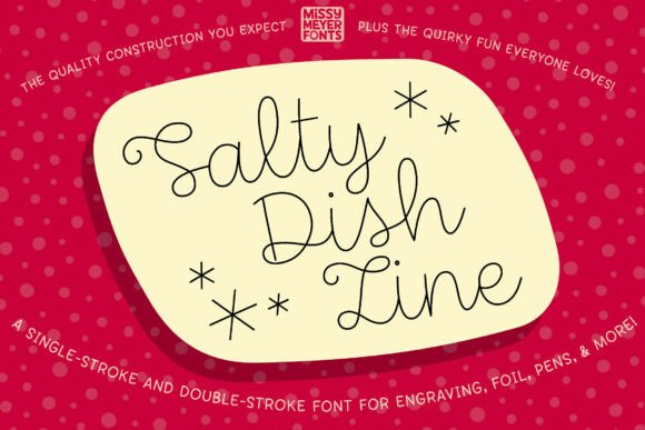 Salty Dish Line: A Hand-Drawn Font for Creative Makers