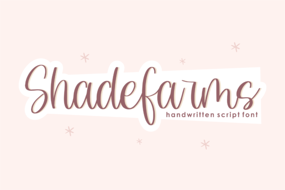 Shadefarms: A Playful Script Font for Creative Projects