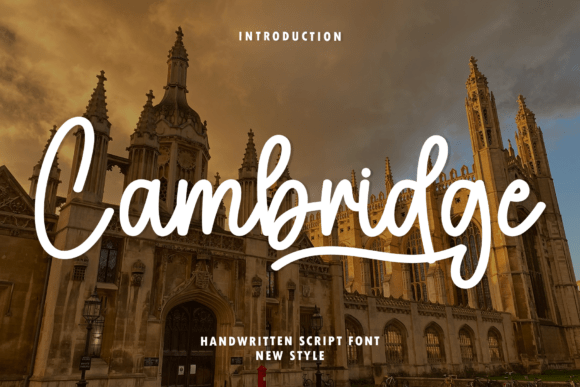 The Cambridge Typeface: Fluid Elegance for Modern Design